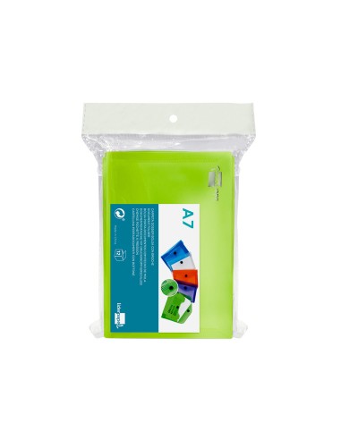 Carpeta liderpapel dossier broche 44223 polipropileno din a7 verde translucido