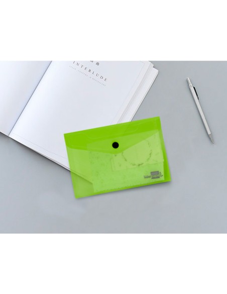 Carpeta liderpapel dossier broche 44223 polipropileno din a7 verde translucido