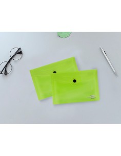Carpeta liderpapel dossier broche 44223 polipropileno din a7 verde translucido