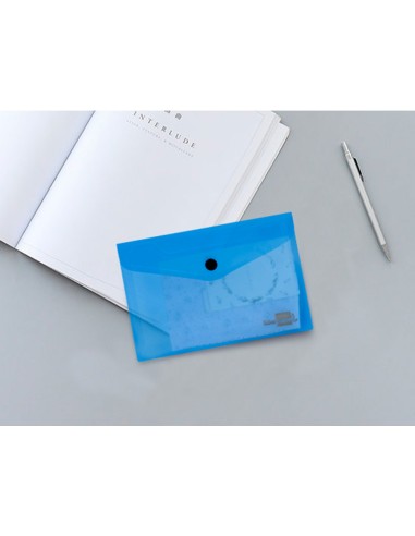 Carpeta liderpapel dossier broche 44222 polipropileno din a7 azul translucido