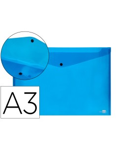Carpeta liderpapel dossier broche 44242 polipropileno din a3 azul translucido