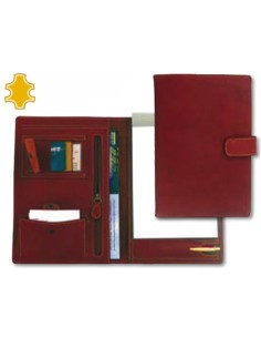 Carpeta portafolios q connect artesania piel cuarto con broche 275x193 mm fabricada enubrique