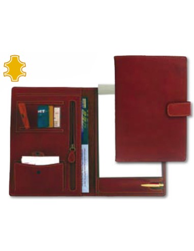 Carpeta portafolios q connect artesania piel cuarto con broche 275x193 mm fabricada enubrique