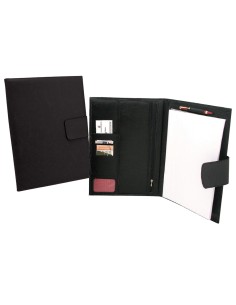 Carpeta portafolios q connect artesania polipiel con solapa 346x250x25 mm fabricada en ubrique