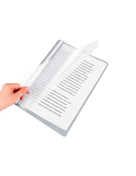 Carpeta dossier fastener plastico q connect din a4 gris