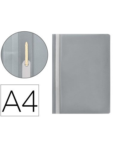 Carpeta dossier fastener plastico q connect din a4 gris
