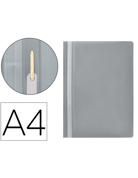 Carpeta dossier fastener plastico q connect din a4 gris