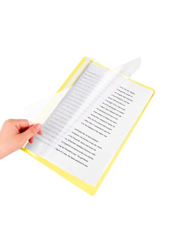 Carpeta dossier fastener plastico q connect din a4 amarilla