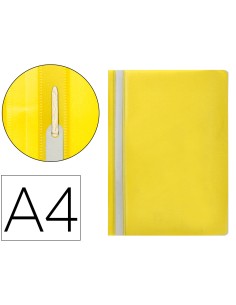 Carpeta dossier fastener plastico q connect din a4 amarilla