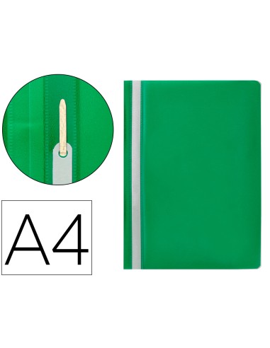 Carpeta dossier fastener plastico q connect din a4 verde