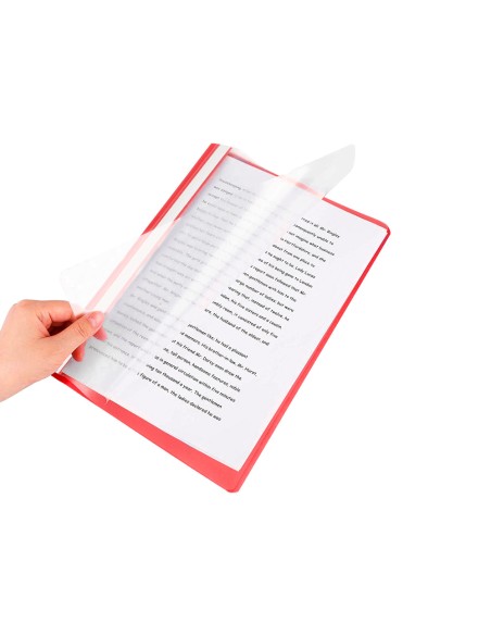 Carpeta dossier fastener plastico q connect din a4 roja