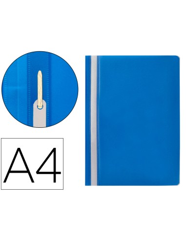 Carpeta dossier fastener plastico q connect din a4 azul