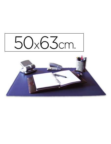 Vade sobremesa q connect azul polipropileno azul 50x63 cm