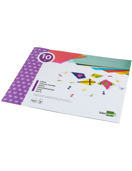 Bloc trabajos manuales liderpapel seda 240x315mm 10 hojas colores surtidos Bloc trabajos manuales liderpapel seda 240x315mm 10 hojas colores surtidos
