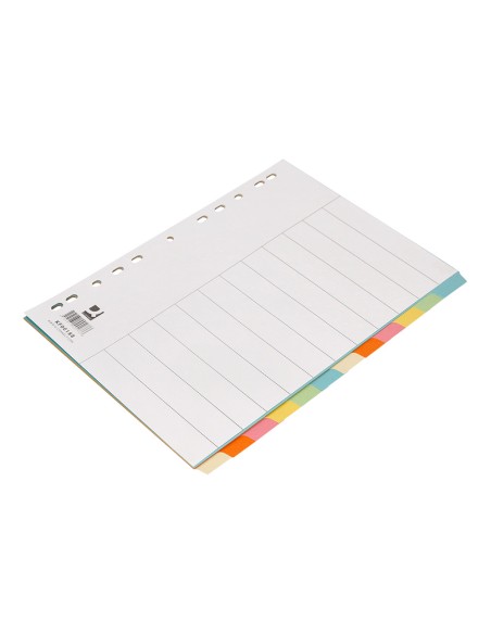 Separador q connect cartulina juego de 12 separadores din a4 multitaladro