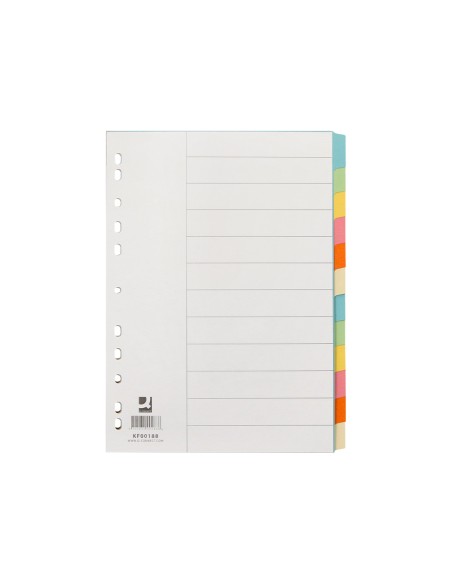 Separador q connect cartulina juego de 12 separadores din a4 multitaladro