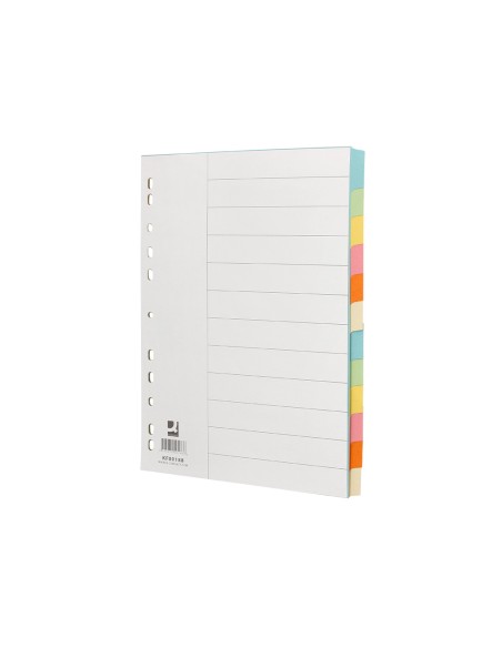 Separador q connect cartulina juego de 12 separadores din a4 multitaladro