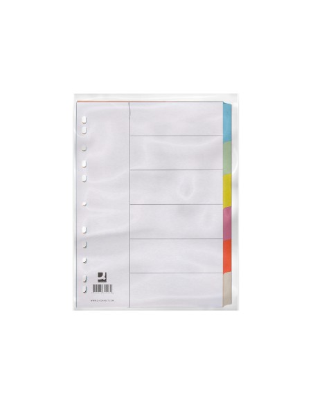 Separador q connect cartulina juego de 6 separadores din a4 multitaladro