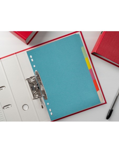 Separador q connect cartulina juego de 6 separadores din a4 multitaladro