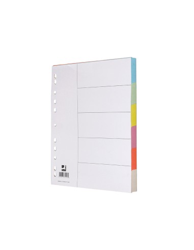 Separador q connect cartulina juego de 6 separadores din a4 multitaladro