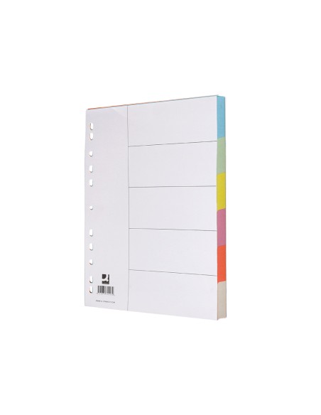 Separador q connect cartulina juego de 6 separadores din a4 multitaladro