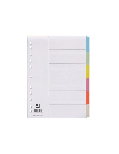 Separador q connect cartulina juego de 6 separadores din a4 multitaladro