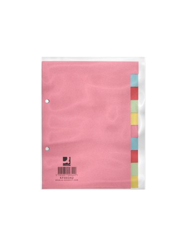 Separador q connect cartulina juego de 10 separadores din a5