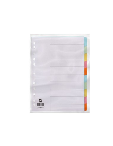 Separador q connect cartulina juego de 10 separadores din a4multitaladro