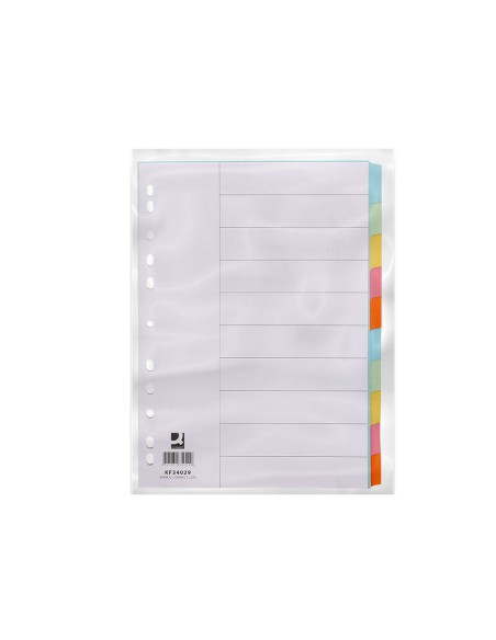 Separador q connect cartulina juego de 10 separadores din a4multitaladro