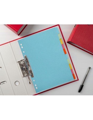 Separador q connect cartulina juego de 10 separadores din a4multitaladro