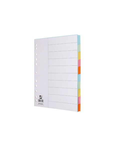 Separador q connect cartulina juego de 10 separadores din a4multitaladro