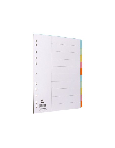 Separador q connect cartulina juego de 10 separadores din a4multitaladro