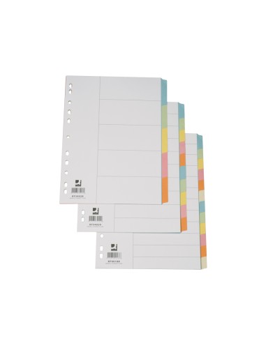 Separador q connect cartulina juego de 10 separadores din a4multitaladro