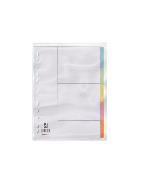 Separador q connect cartulina juego de 5 separadores din a4 multitaladro