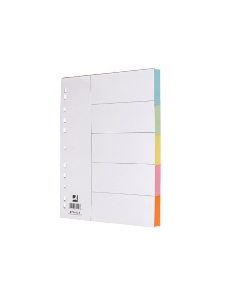 Separador q connect cartulina juego de 5 separadores din a4 multitaladro