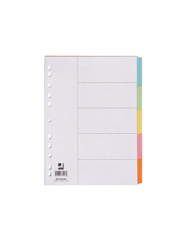 Separador q connect cartulina juego de 5 separadores din a4 multitaladro