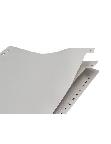 Separador alfabetico q connect plastico a z din a4 multitaladro