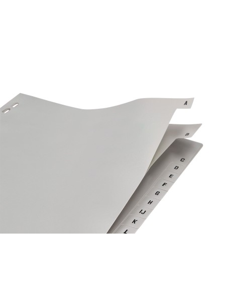 Separador alfabetico q connect plastico a z din a4 multitaladro