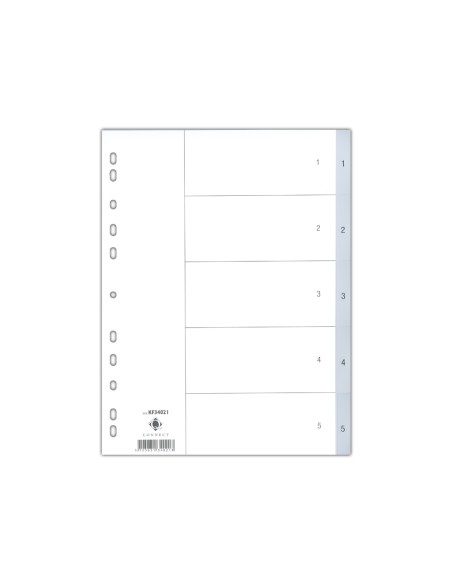 Separador numerico q connect plastico 1 5 juego de 5 separadores din a4 multitaladro