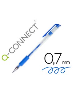 Boligrafo q connect tinta gel azul 07 mm sujecion de caucho