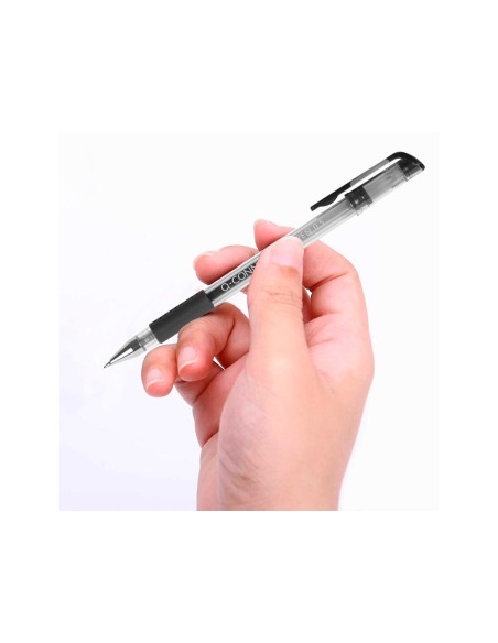 Boligrafo q connect tinta gel negro 07 mm sujecion de caucho