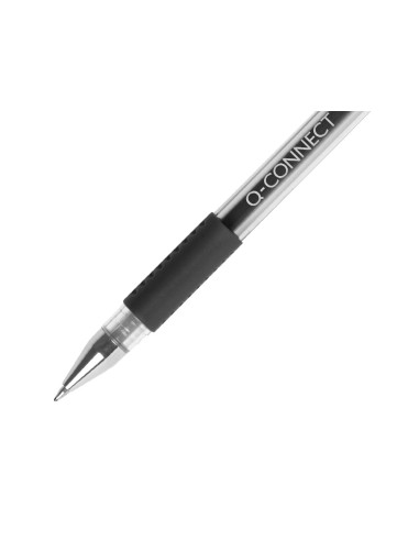 Boligrafo q connect tinta gel negro 07 mm sujecion de caucho