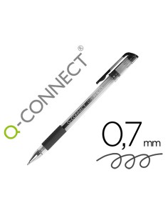 Boligrafo q connect tinta gel negro 07 mm sujecion de caucho