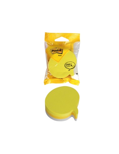 Blister papeleria 3m 2007sp cubo de notas post it troquelado bocadillo 3 colores neon