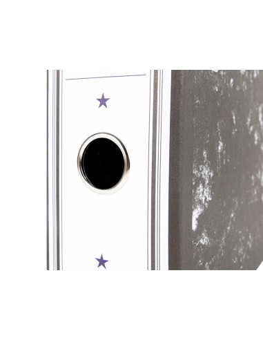 Archivador de palanca liderpapel carton forrado din a4 jaspeado negro sin caja con rado