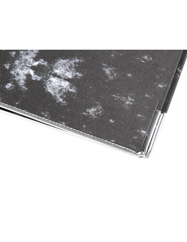 Archivador de palanca liderpapel carton forrado din a4 jaspeado negro sin caja con rado