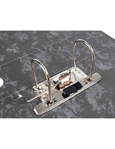 Archivador de palanca liderpapel a4 carton forrado sin rado lomo 80mm negro compresor metalico