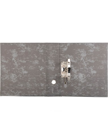 Archivador de palanca liderpapel a4 carton forrado sin rado lomo 80mm negro compresor metalico