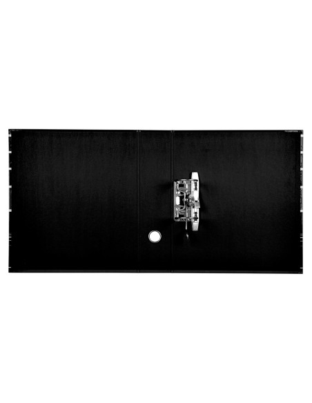 Archivador de palanca liderpapel a4 filing system forrado sin rado lomo 80mm negro con caja y compresor metalico