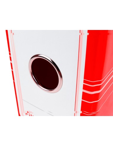 Archivador de palanca liderpapel a4 filing system forrado sin rado lomo 80mm rojocon caja y compresor metalico